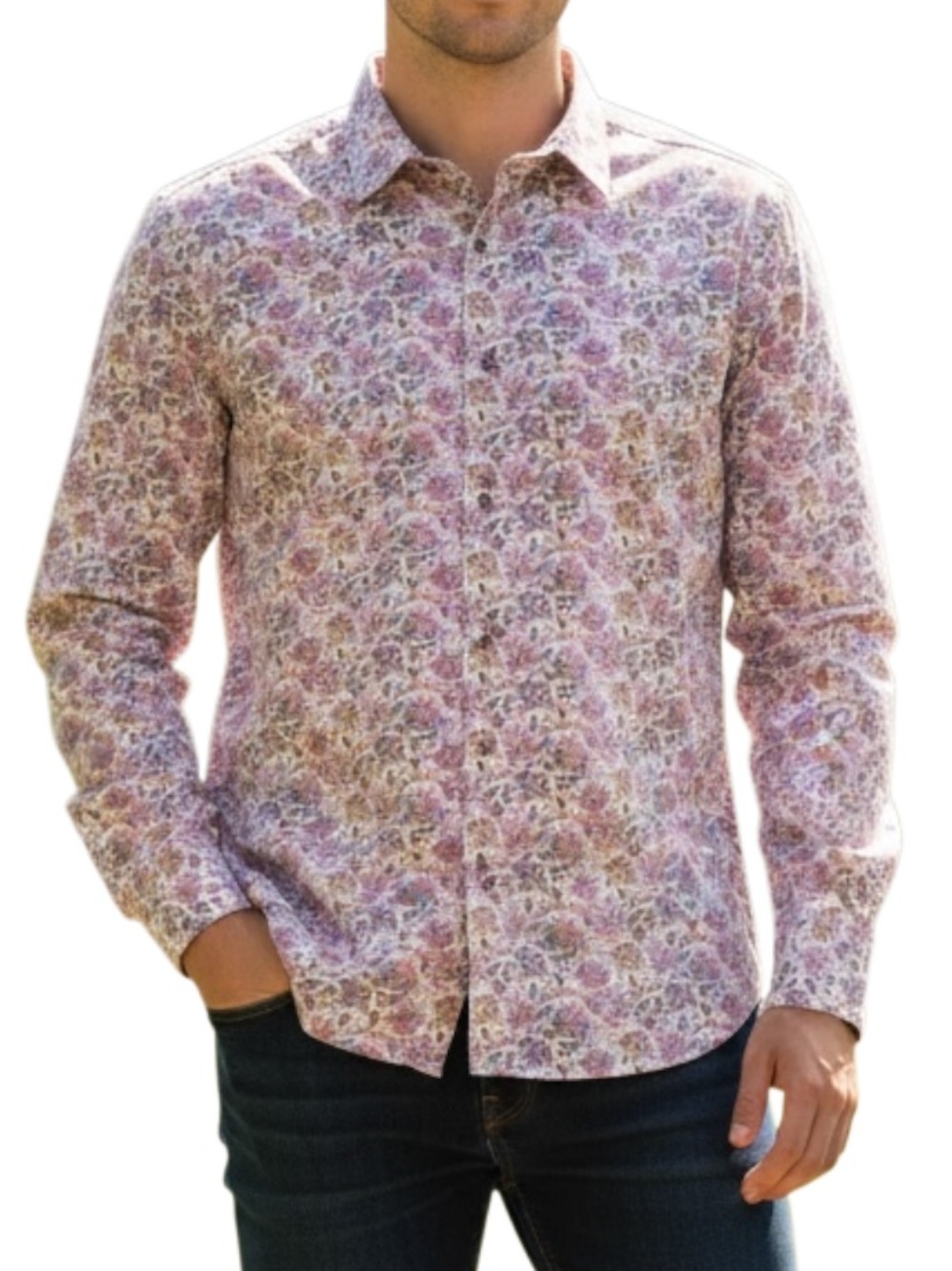 Robert Graham Renwood Floral Pattern Shirt size large NWT $198